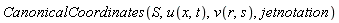 CanonicalCoordinates(S, u(x, t), v(r, s), jetnotation)