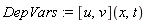 DepVars := ([u, v])(x, t)