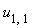 u[1, 1]