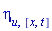 eta[u, [x, t]]