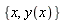 {x, y(x)}