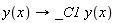 y(x)->_C1 y(x)