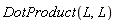 DotProduct(L, L)