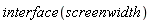 interface(screenwidth)
