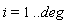 i = 1 .. deg