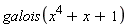 galois(x^4+x+1)