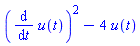 (diff(u(t), t))^2-4*u(t)