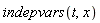 indepvars(t, x)