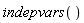 indepvars()