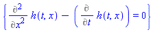 {Diff(h(t, x), `$`(x, 2))-(Diff(h(t, x), t)) = 0}