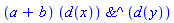 (a+b)*`&^`(d(x), d(y))