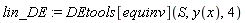lin_DE := DEtools[equinv](S, y(x), 4)