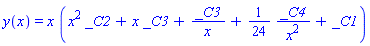 y(x) = x*(x^2*_C2+x*_C3+_C3/x+(1/24)*_C4/x^2+_C1)