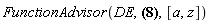 FunctionAdvisor(DE, JacobiTheta1(a, 1/ln(z)), [a, z])