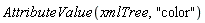 AttributeValue(xmlTree, "color")