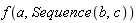 f(a, Sequence(b, c))