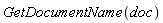 GetDocumentName(doc)