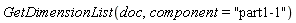 GetDimensionList(doc, component = "part1-1")