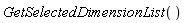 GetSelectedDimensionList()