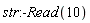 str:-Read(10)