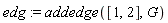 edg := addedge([1, 2], G)