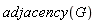 adjacency(G)