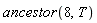 ancestor(8, T)