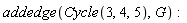 addedge(Cycle(3, 4, 5), G)
