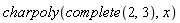 charpoly(complete(2, 3), x)