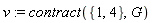 v := contract({1, 4}, G)