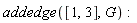 addedge([1, 3], G)