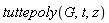 tuttepoly(G, t, z)