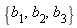 {b[1], b[2], b[3]}