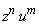 z^n*u^m