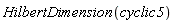 HilbertDimension(cyclic5)