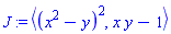 POLYNOMIALIDEAL((x^2-y)^2, x*y-1, variables = {x, y}, characteristic = 0, known_groebner_bases = (table( [ ] )))