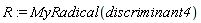 R := MyRadical(discriminant4)
