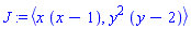 J := `<,>`(x*(x-1), y^2*(y-2))
