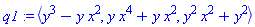 q1 := `<,>`(y^3-y*x^2, y*x^4+y*x^2, y^2*x^2+y^2)