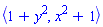`<,>`(1+y^2, x^2+1)