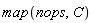 map(nops, C)