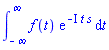 int(f(t)*exp(-I*t*s), t = -infinity .. infinity)