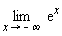 limit(exp(x), x = -infinity)