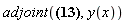 adjoint((2*x+exp(x)*x)*y+(x^2+exp(x)*x)*`y'`, y(x))