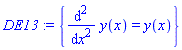 {diff(diff(y(x), x), x) = y(x)}