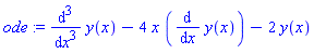 diff(diff(diff(y(x), x), x), x)-4*x*(diff(y(x), x))-2*y(x)