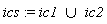 ics := `union`(ic1, ic2)