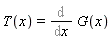 T(x) = Diff(G(x), x)
