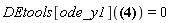 DEtools[ode_y1](c[0]*y+c[1]*`y'`+c[2]*`y''`+`y''''` = 0) = 0