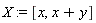X := [x, x+y]